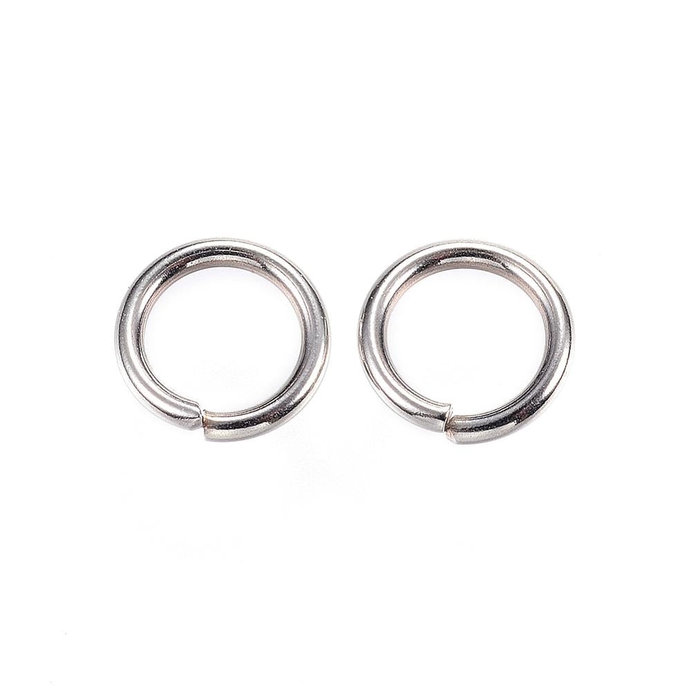 Ringetjes RVS zilver 10mm- per 10 stuks-bedels-Kraaltjes van Renate