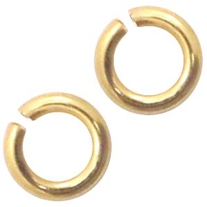 Ringetjes metaal goud DQ 3,5x0,6mm - 45 stuks-Kraaltjes van Renate