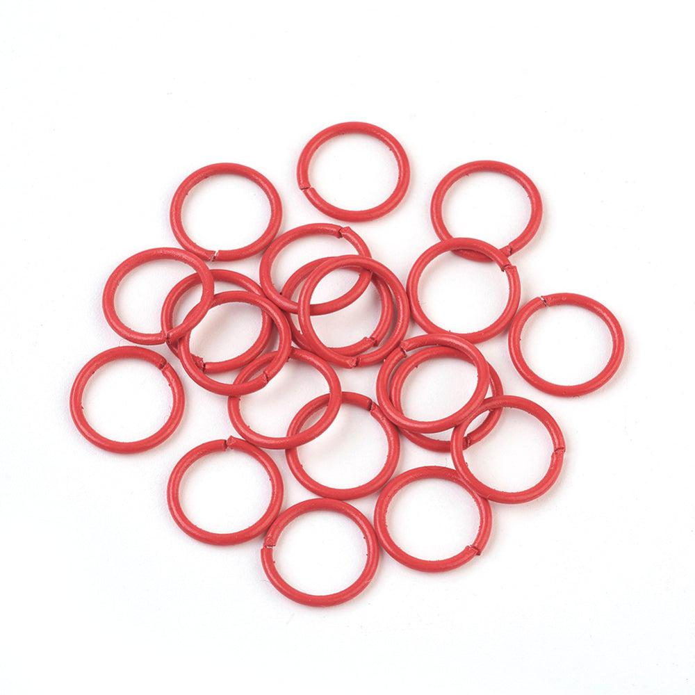 Ringetjes rood 10x1mm - 10 stuks-Onderdelen-Kraaltjes van Renate