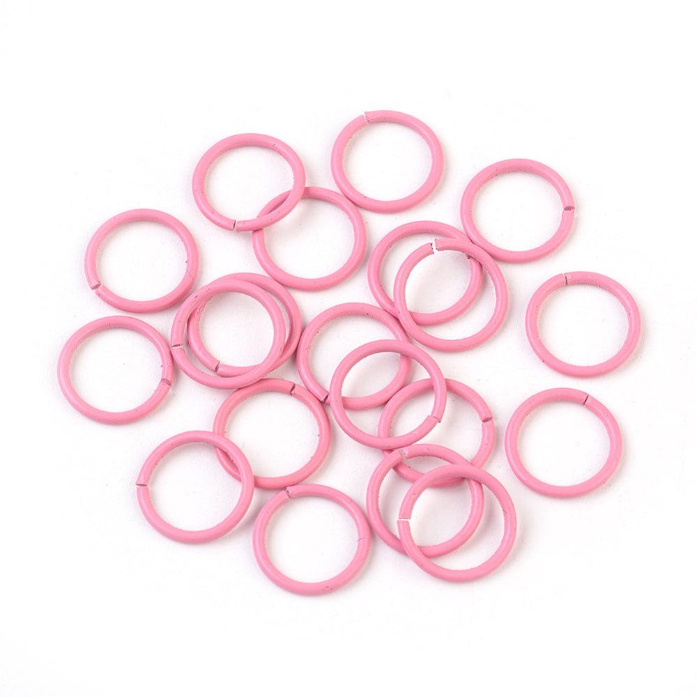 Ringetjes roze 10x1mm - 10 stuks-Onderdelen-Kraaltjes van Renate