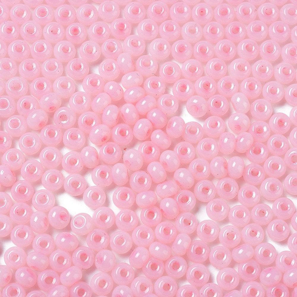 Rocailles DQ roze 5,5x3,5mm-Kralen-Kraaltjes van Renate