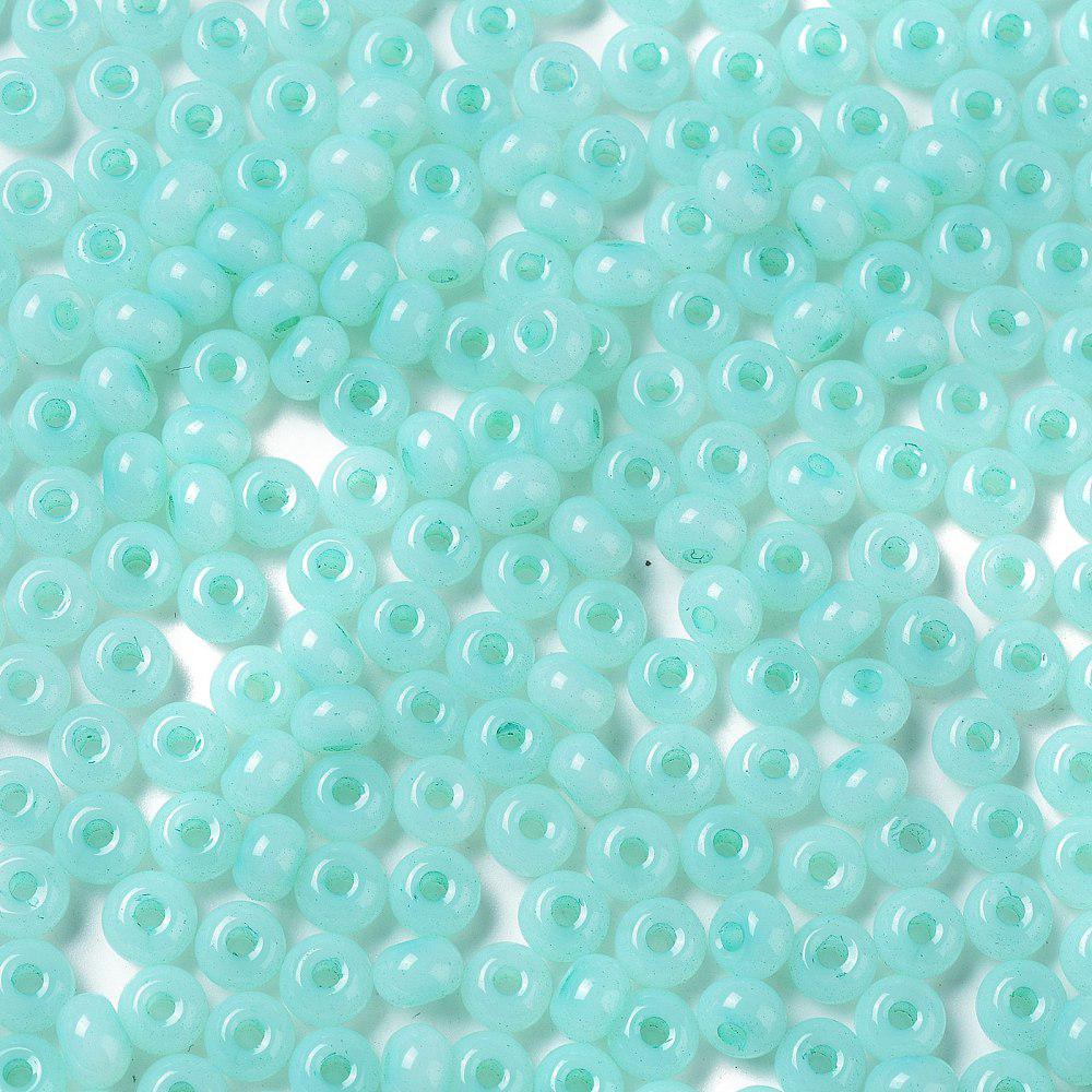 Rocailles DQ turquoise 5,5x3,5mm-Kralen-Kraaltjes van Renate