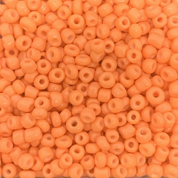 Rocailles glas Cantaloupe pink 8/0 (3mm) - 20 gram-Kraaltjes van Renate