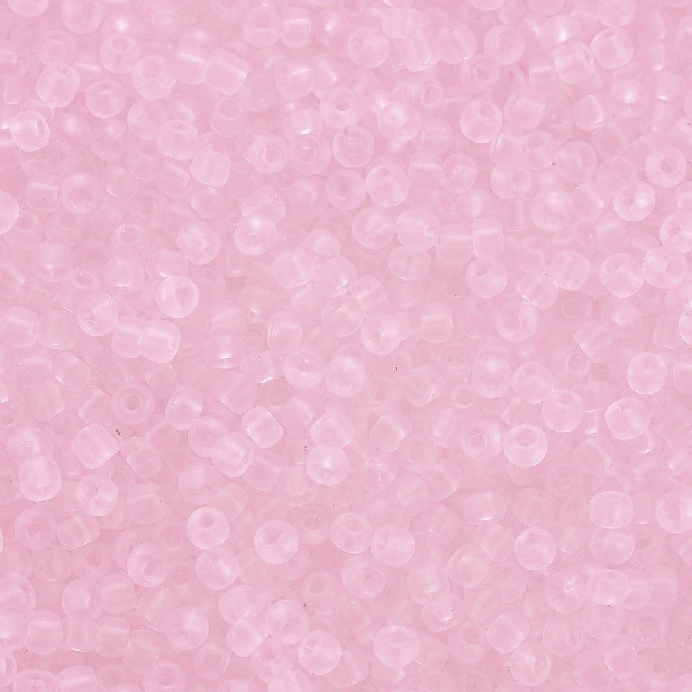 Rocailles matte clear pink 3mm- 12,5 gram-Kralen-Kraaltjes van Renate