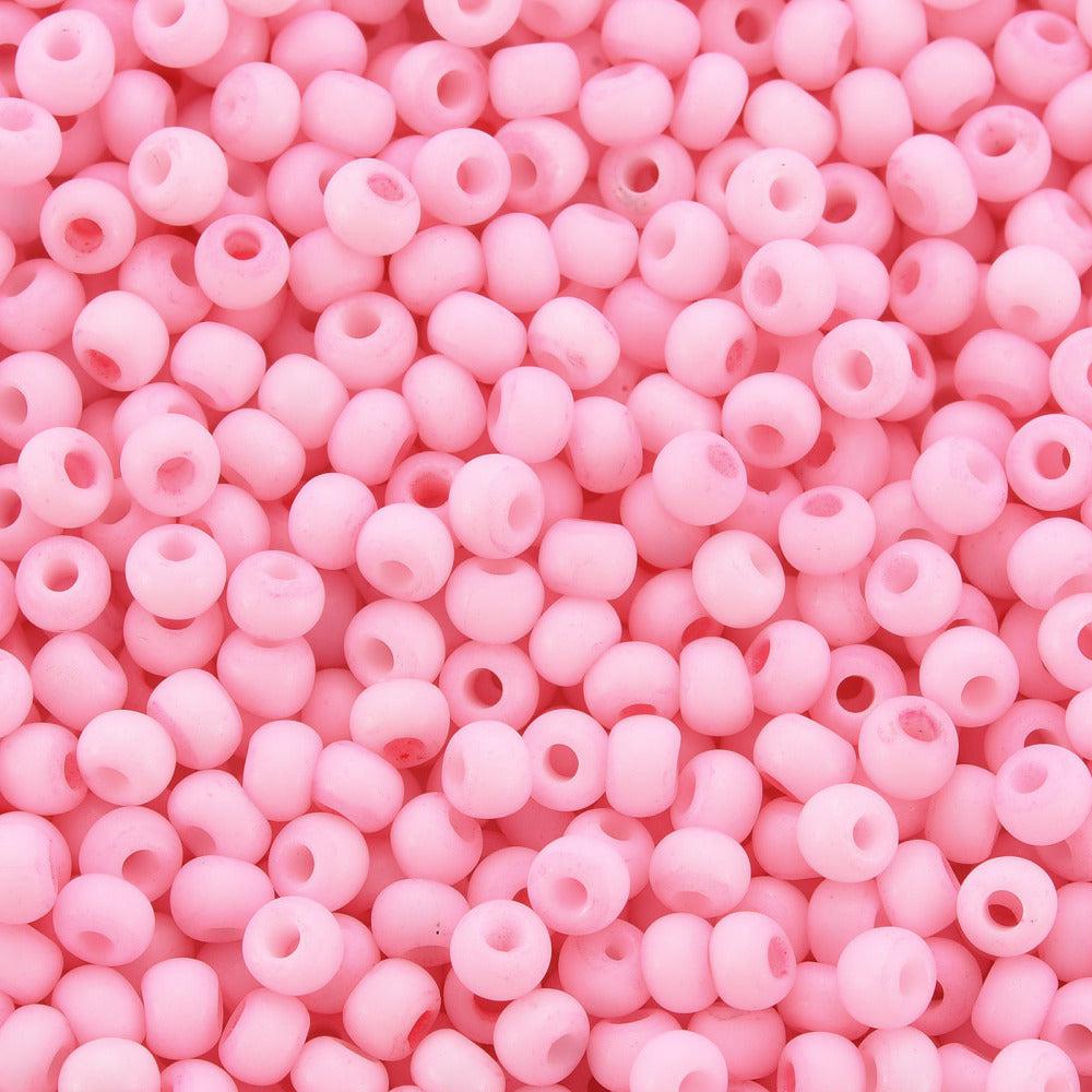 Rocailles matte roze 3mm- 12,5 gram-Kralen-Kraaltjes van Renate
