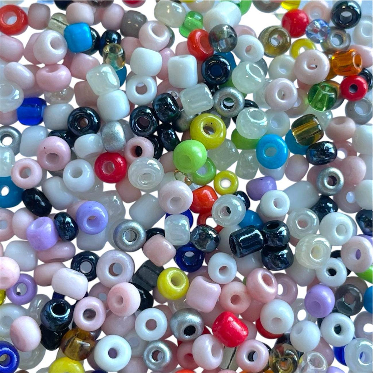 Rocailles multicolor 8/0 (3mm)- 10 gram-Kralen-Kraaltjes van Renate