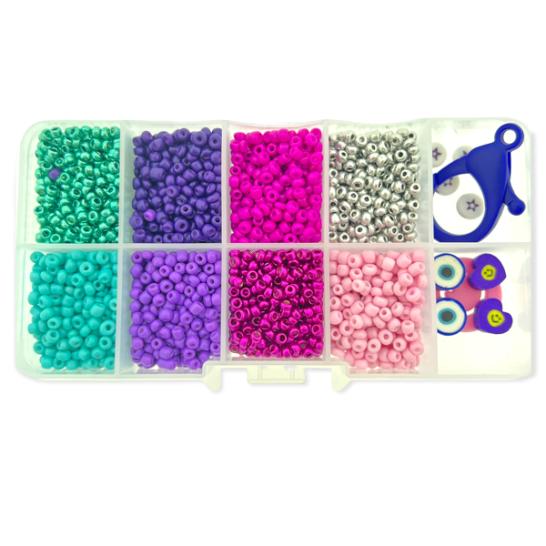 Mini starters box rocailles 3mm Mermaid party-DIY-Kraaltjes van Renate