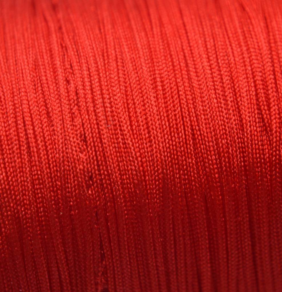 Rol nylon koord fel rood 0.8mm - 120 meter-Kraaltjes van Renate