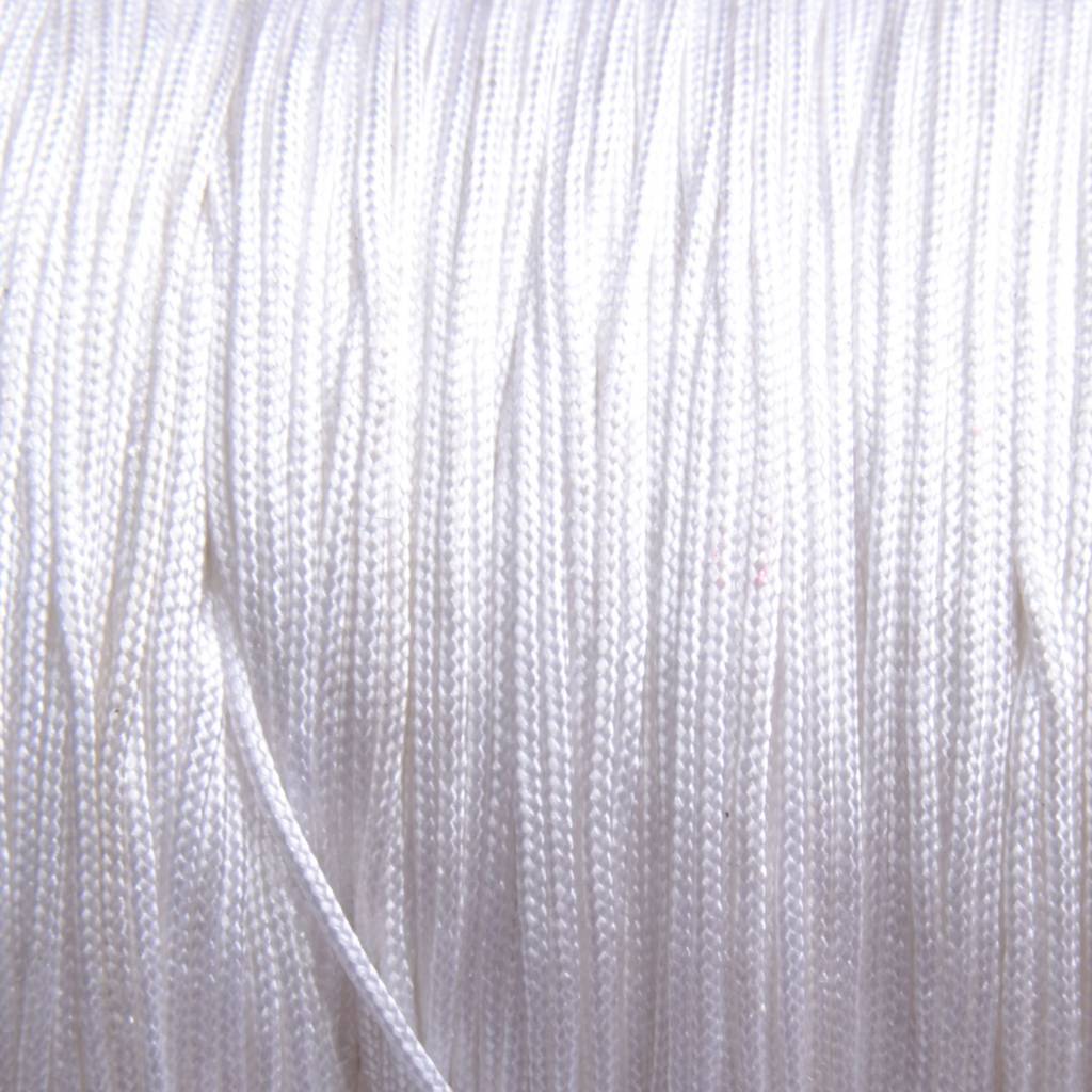 Rol nylon koord wit 0.8mm - 120 meter-Kraaltjes van Renate