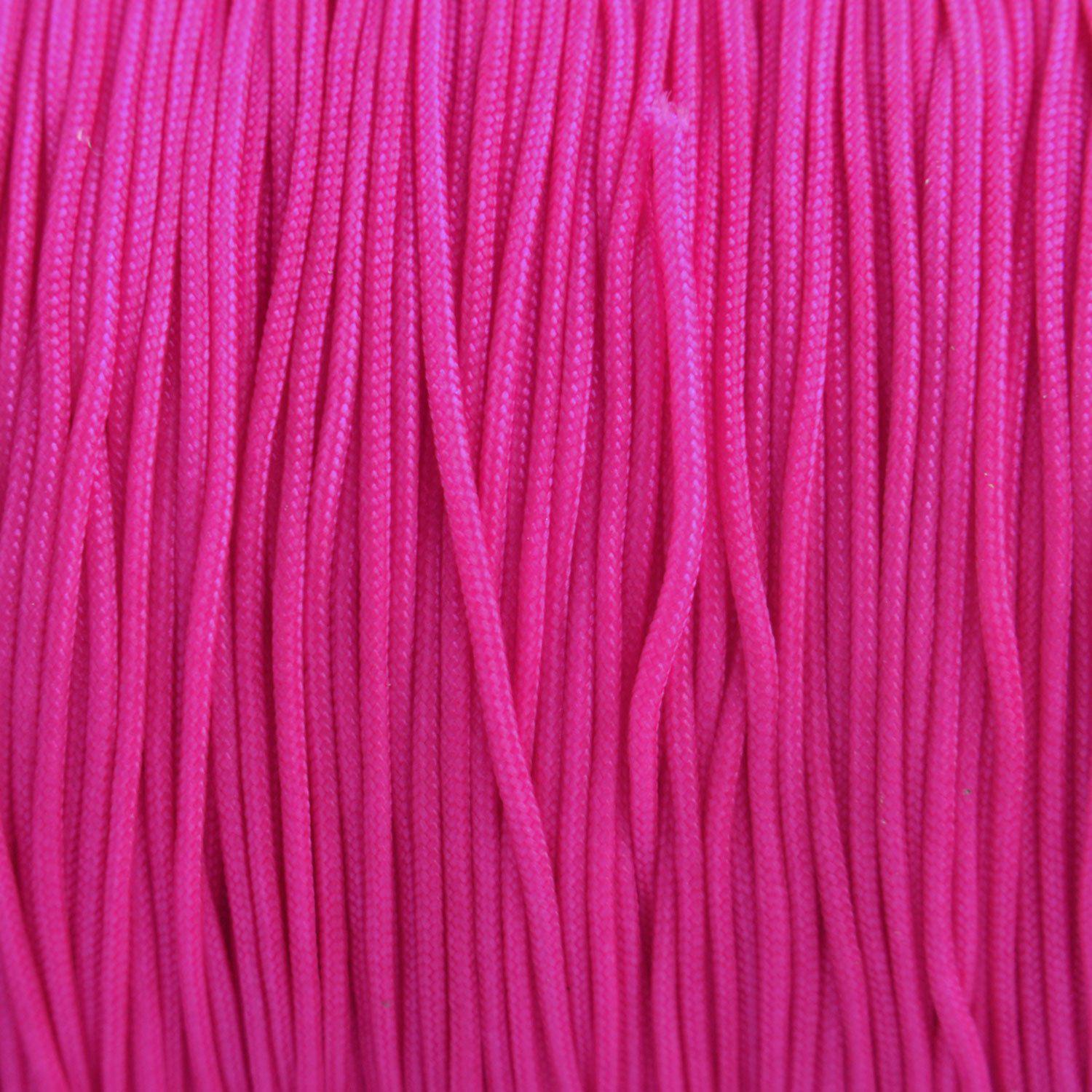 Rol nylon rattail koord fel fuchsia roze 0.8mm - 90 meter-Kraaltjes van Renate