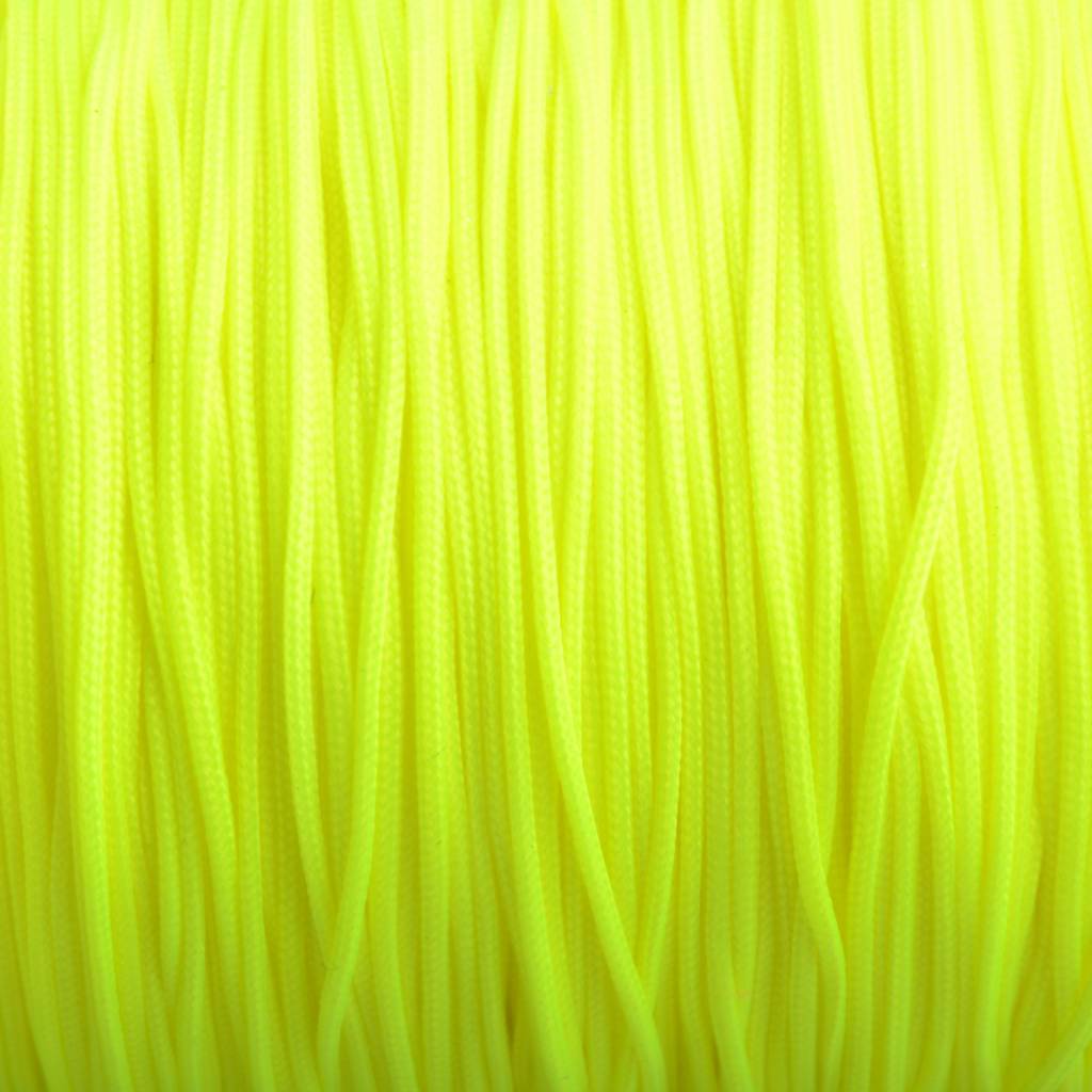 Rol nylon rattail koord fluor geel 0.8mm - 90 meter-Kraaltjes van Renate