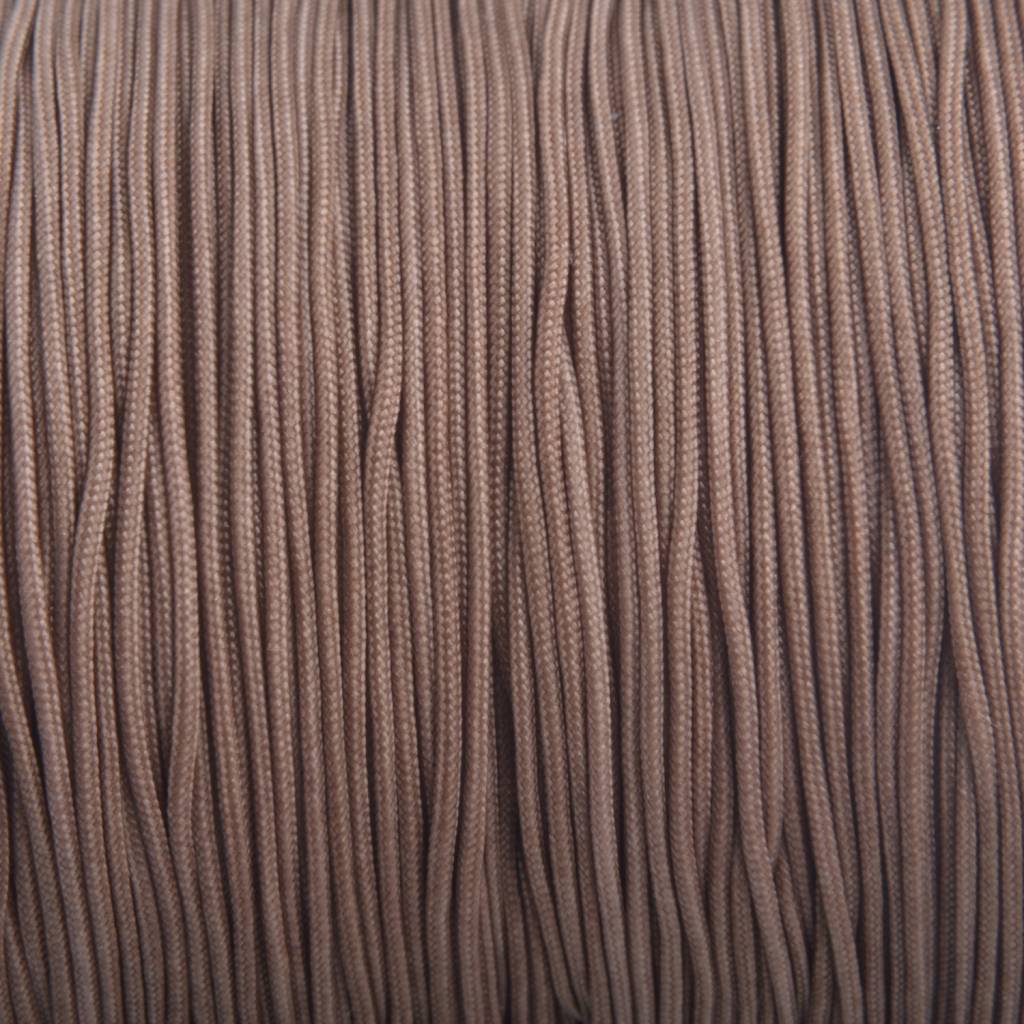 Rol nylon rattail koord grijs bruin 0.8mm - 90 meter-Kraaltjes van Renate