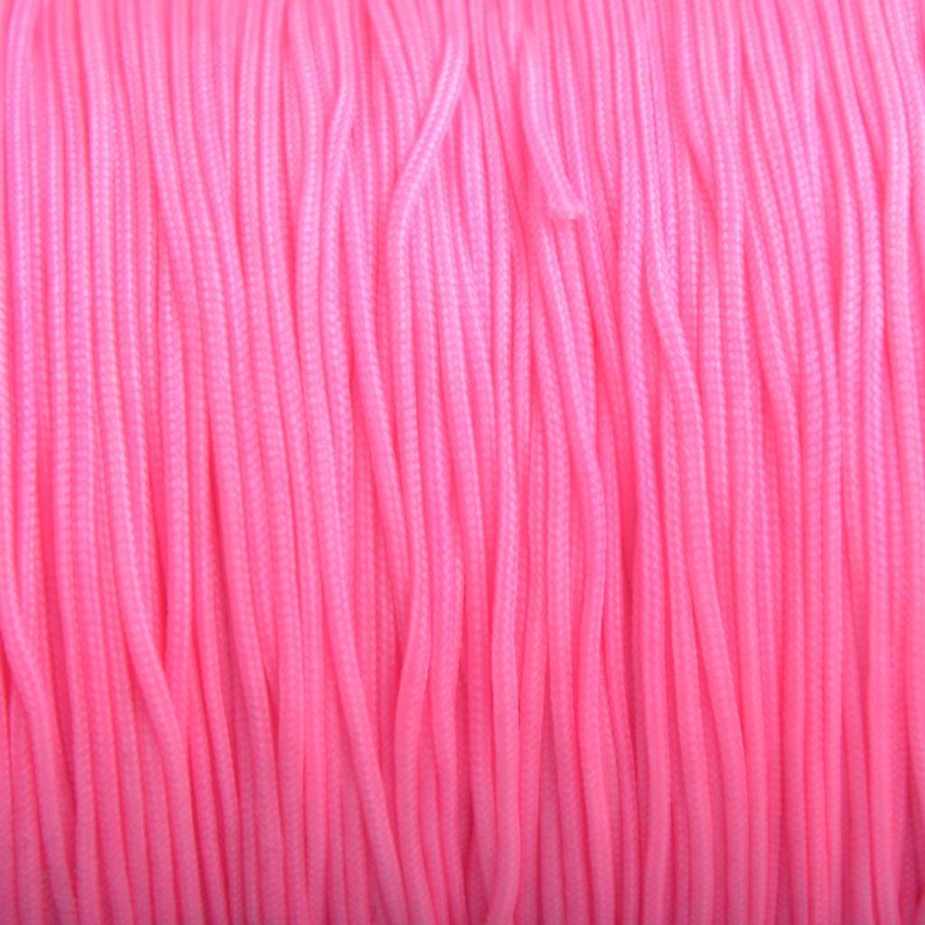 Rol nylon rattail koord licht fluor roze 0.8mm - 90 meter-Kraaltjes van Renate