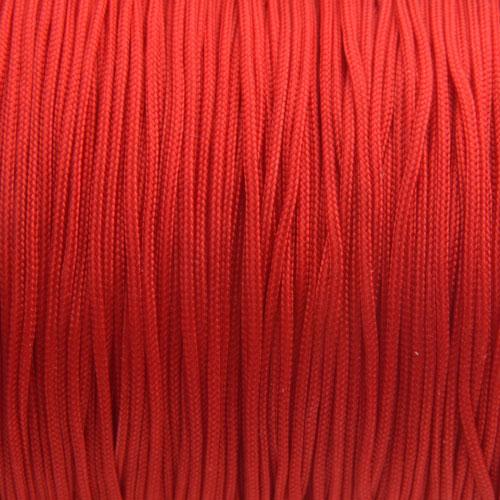 Rol nylon rattail koord rood 0.8mm - 90 meter-Kraaltjes van Renate