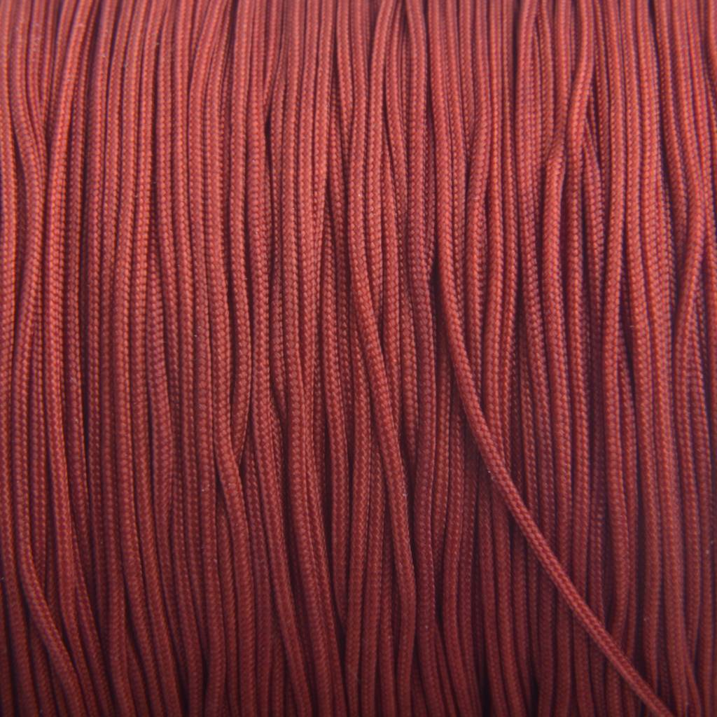 Rol nylon rattail koord rood bruin 0.8mm - 90 meter-Kraaltjes van Renate