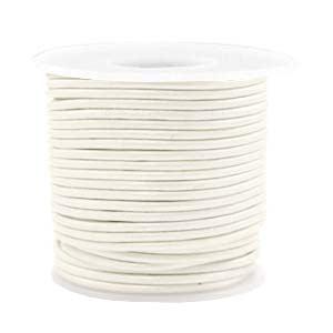 Rond leer 2mm Silver white - prijs per meter-Leer-Kraaltjes van Renate