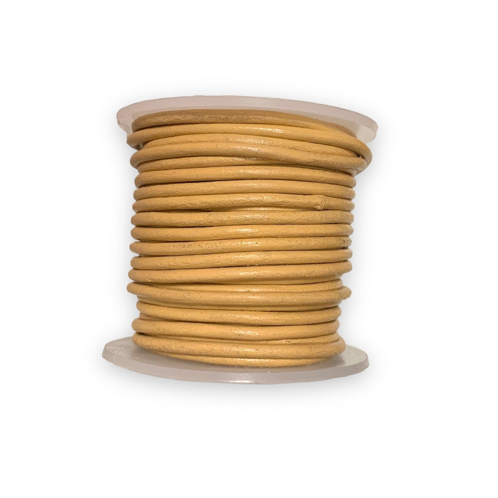 Rond leer Beige brown 2mm - per meter-Leer-Kraaltjes van Renate