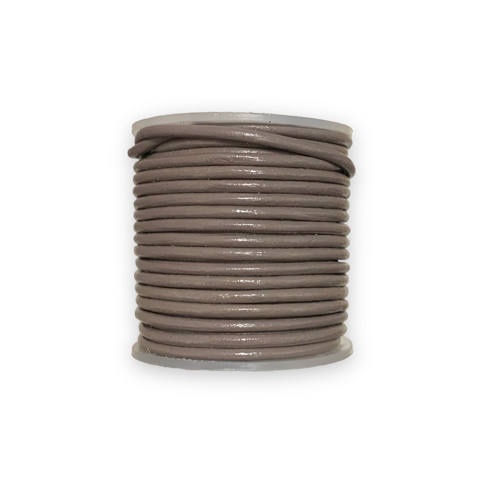 Rond leer Shiny grey 2mm - per meter-Leer-Kraaltjes van Renate
