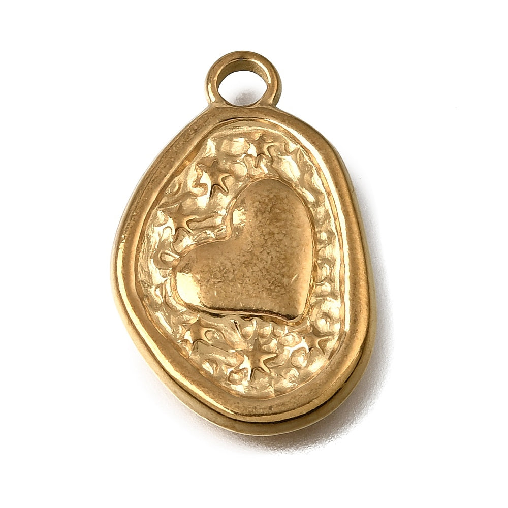 Bedel Hart Premium RVS Goud 26mm - per stuk-Bedels-Kraaltjes van Renate