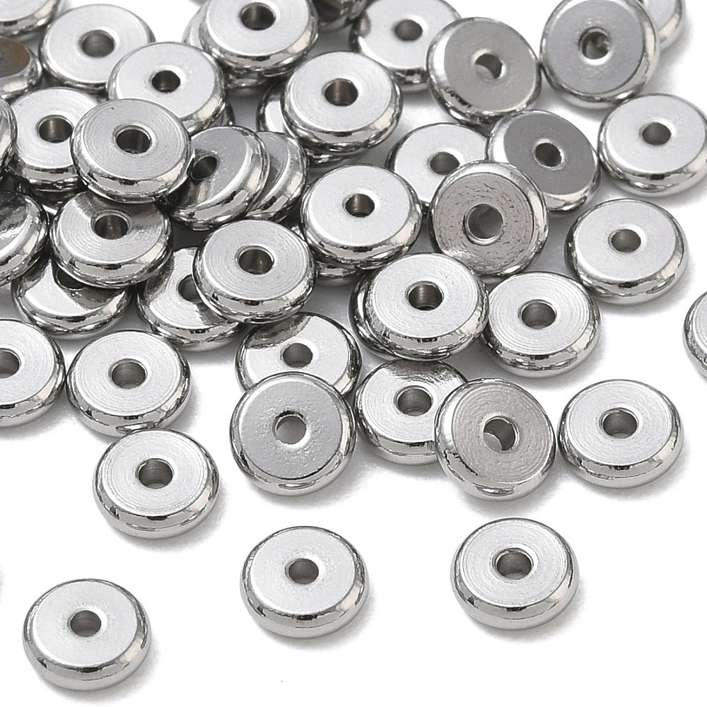 Tussenkraal Rondel RVS Staalkleur 5x1.5mm - per stuk