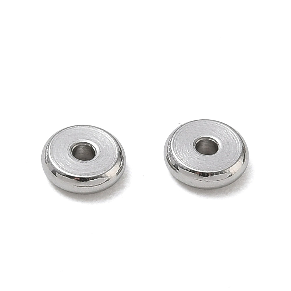 Tussenkraal Rondel RVS Staalkleur 5x1.5mm - per stuk