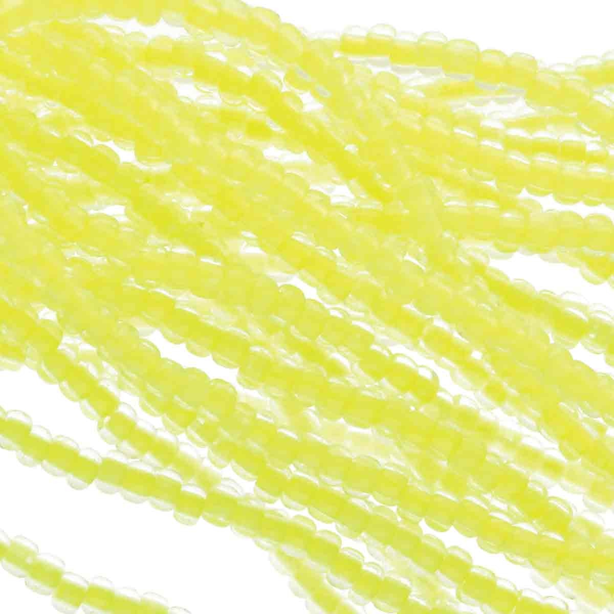 Preciosa Rocailles 08786 Czech Neon Yellow Lined 8/0 (3.1mm) - 10 gram
