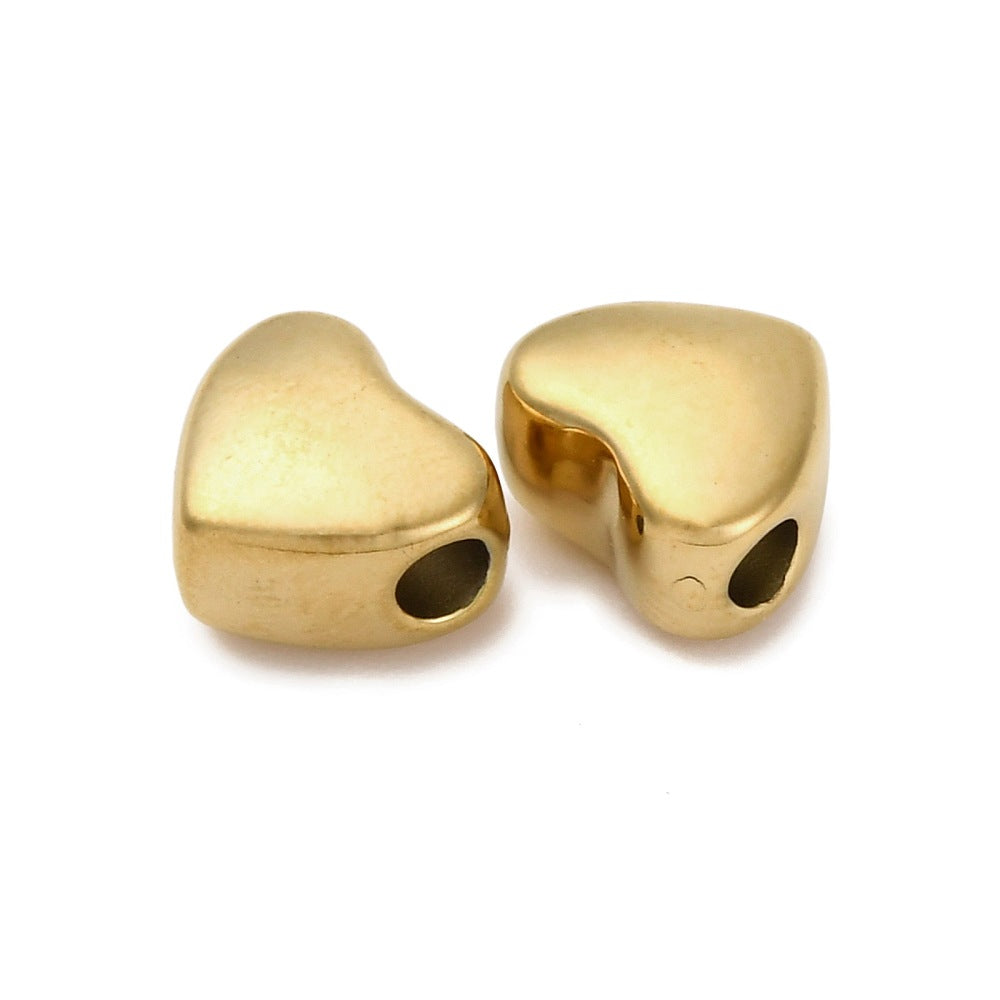 RVS Kraal Hart Premium RVS Goud 7mm - per stuk