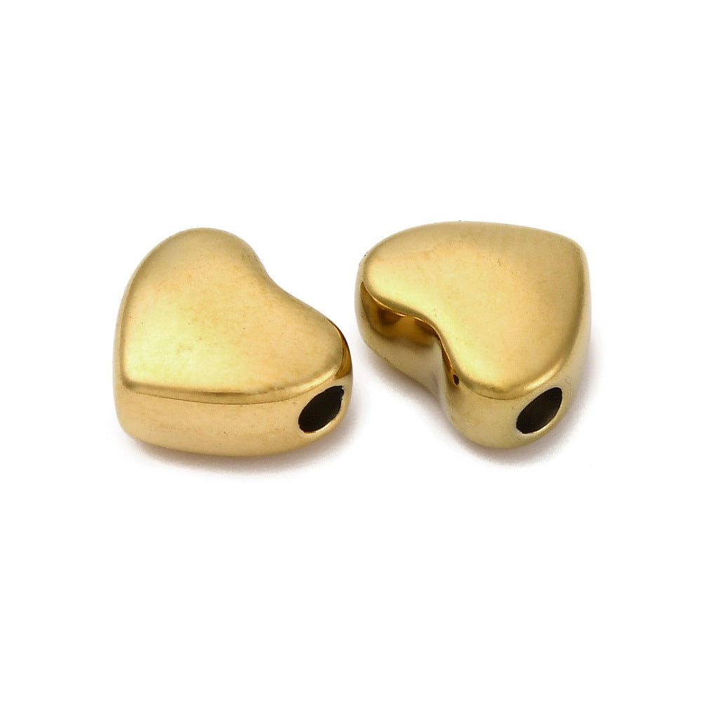 RVS Kraal Hart Premium RVS Goud 8.5mm - per stuk