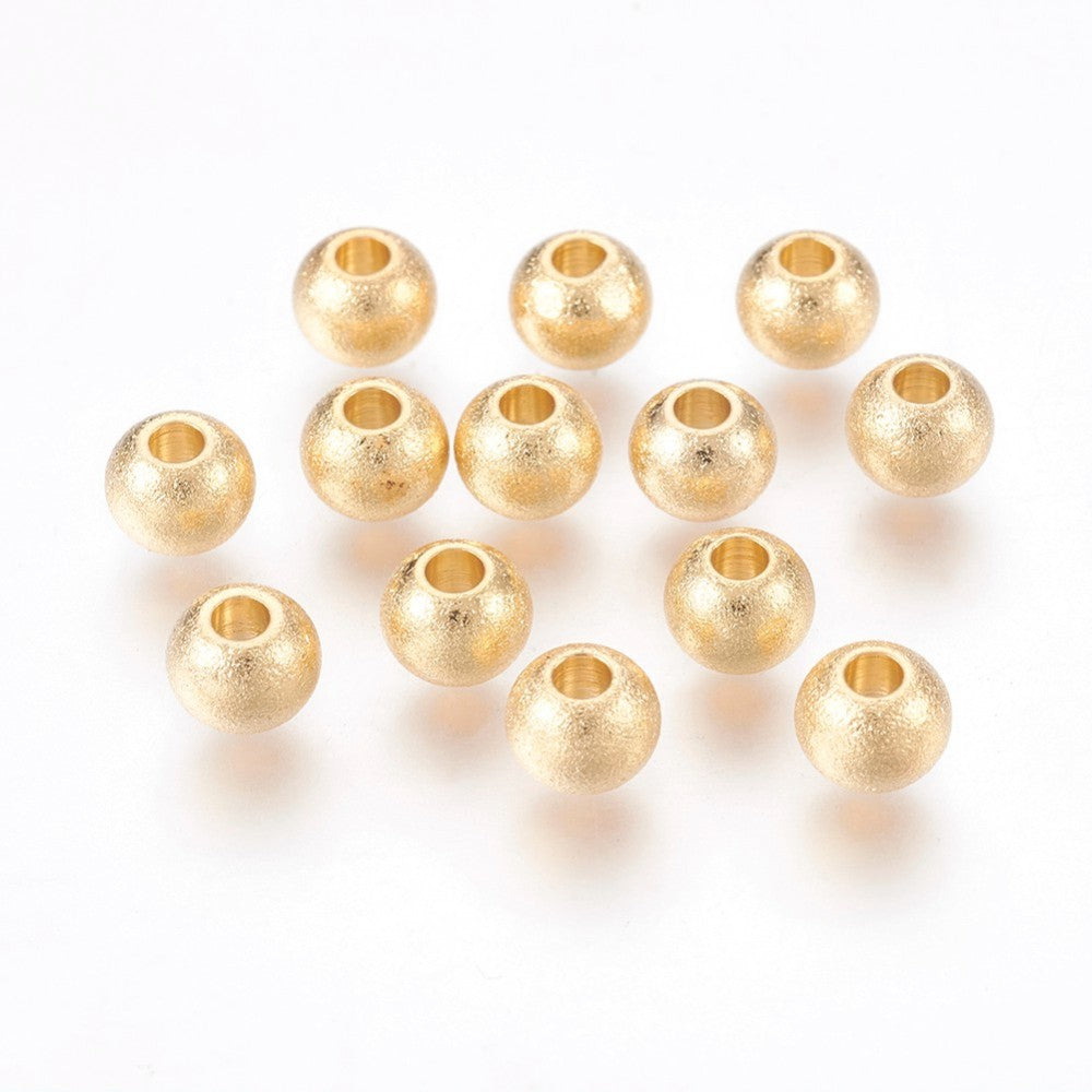 Spacer Kraal RVS Rond Goud 4mm - per stuk