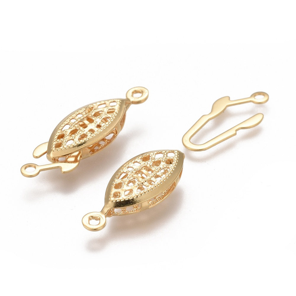 Doossluiting Meerstrengs RVS Goud 21.5mm - per stuk
