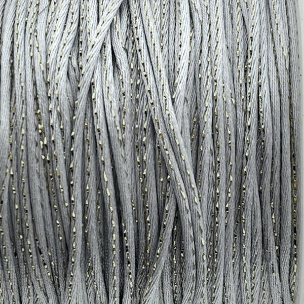Satijn koord 1,5mm Grijs Goud - 3 meter-Kraaltjes van Renate