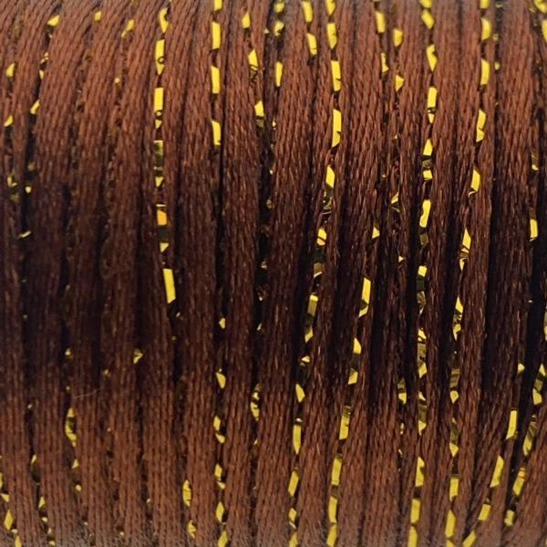 Satijn koord 1,5mm klosje Cognac Goud - 3,6 meter-Kraaltjes van Renate