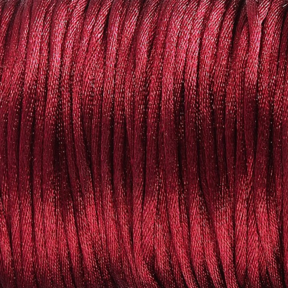 Satijn koord 1.5mm Bordeaux Rood - 3 meter-koord-Kraaltjes van Renate