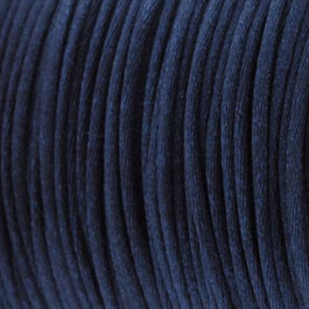 Satijn koord 1.5mm Donker Blauw - 3 meter-koord-Kraaltjes van Renate
