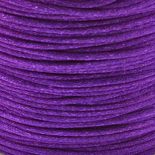 Satijn koord 1.5mm Donker violet- 3 meter-koord-Kraaltjes van Renate