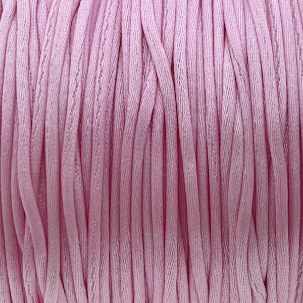 Satijn koord 1mm Lichtroze - 5 meter-Kraaltjes van Renate