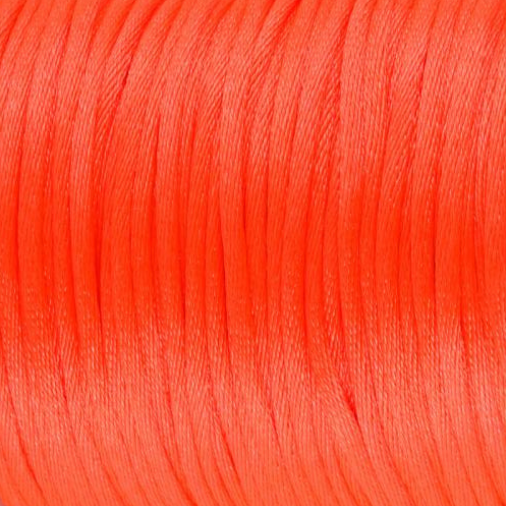 Satijn koord 1.5mm Neon Oranje - 3 meter-koord-Kraaltjes van Renate