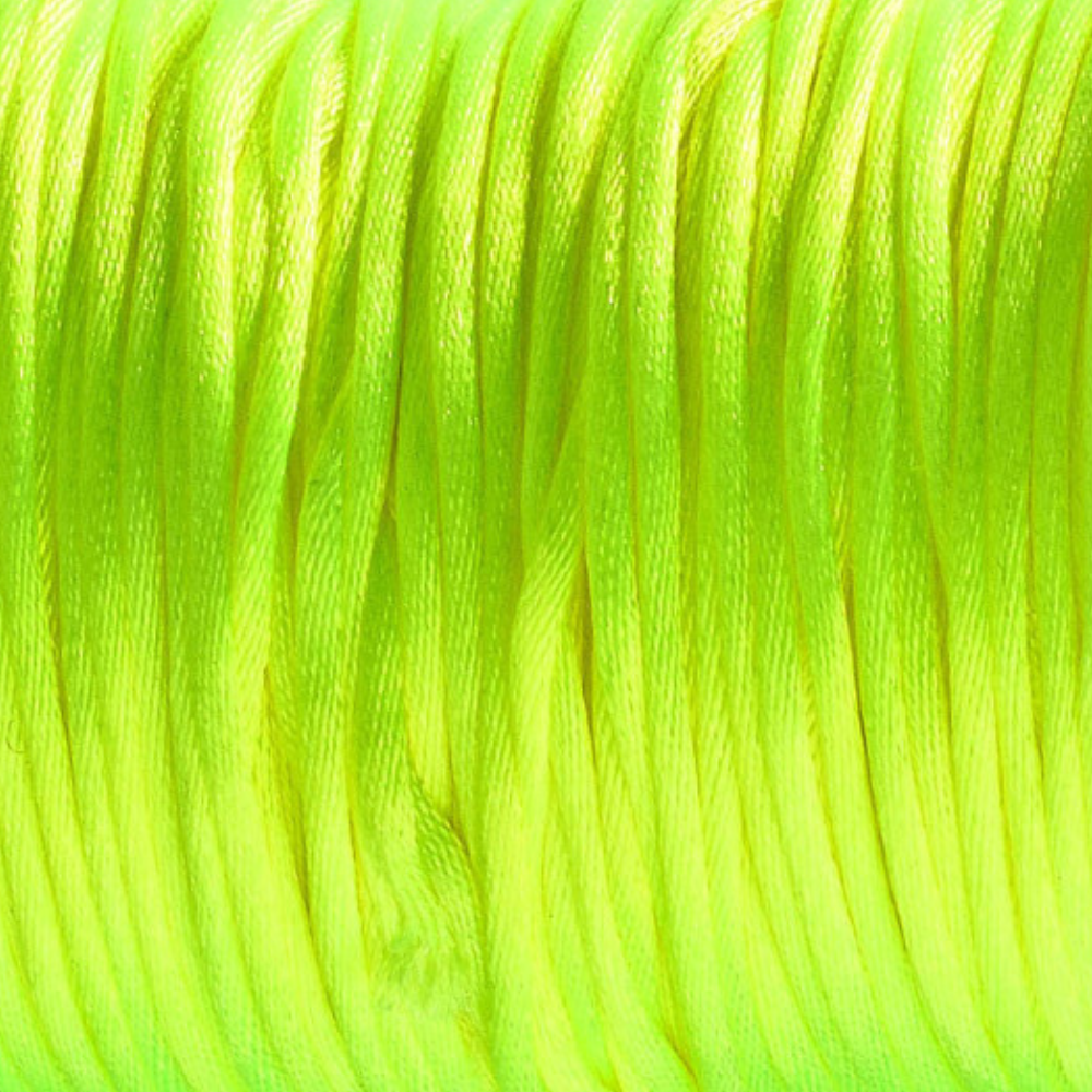 Satijn koord 1.5mm Neon geel - 3 meter-koord-Kraaltjes van Renate