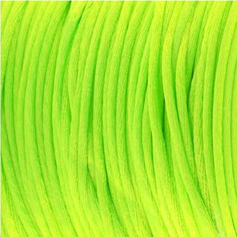 Satijn koord 1.5mm Neon groen - 3 meter-koord-Kraaltjes van Renate