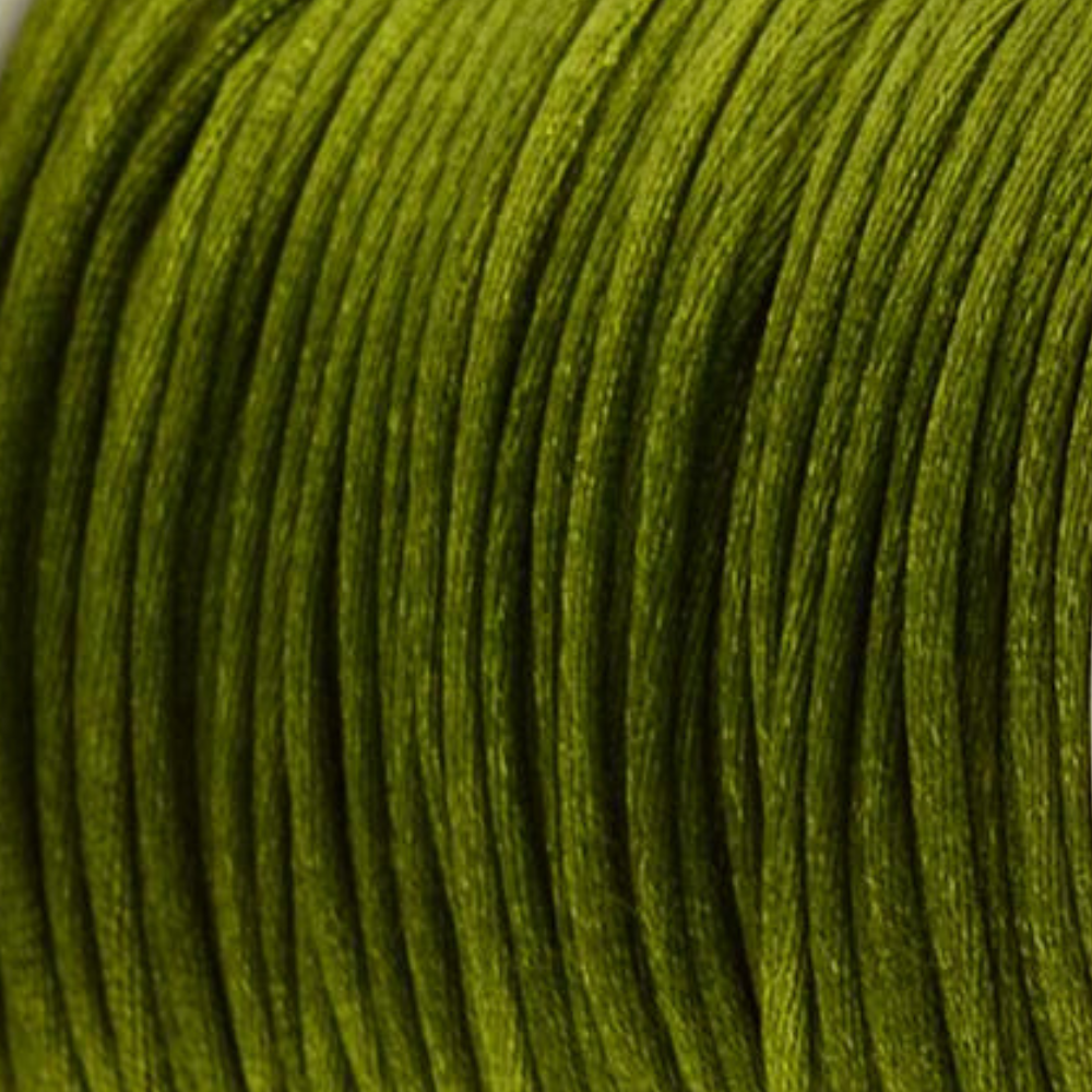 Satijn koord 1.5mm Olijfgroen - 3 meter-koord-Kraaltjes van Renate