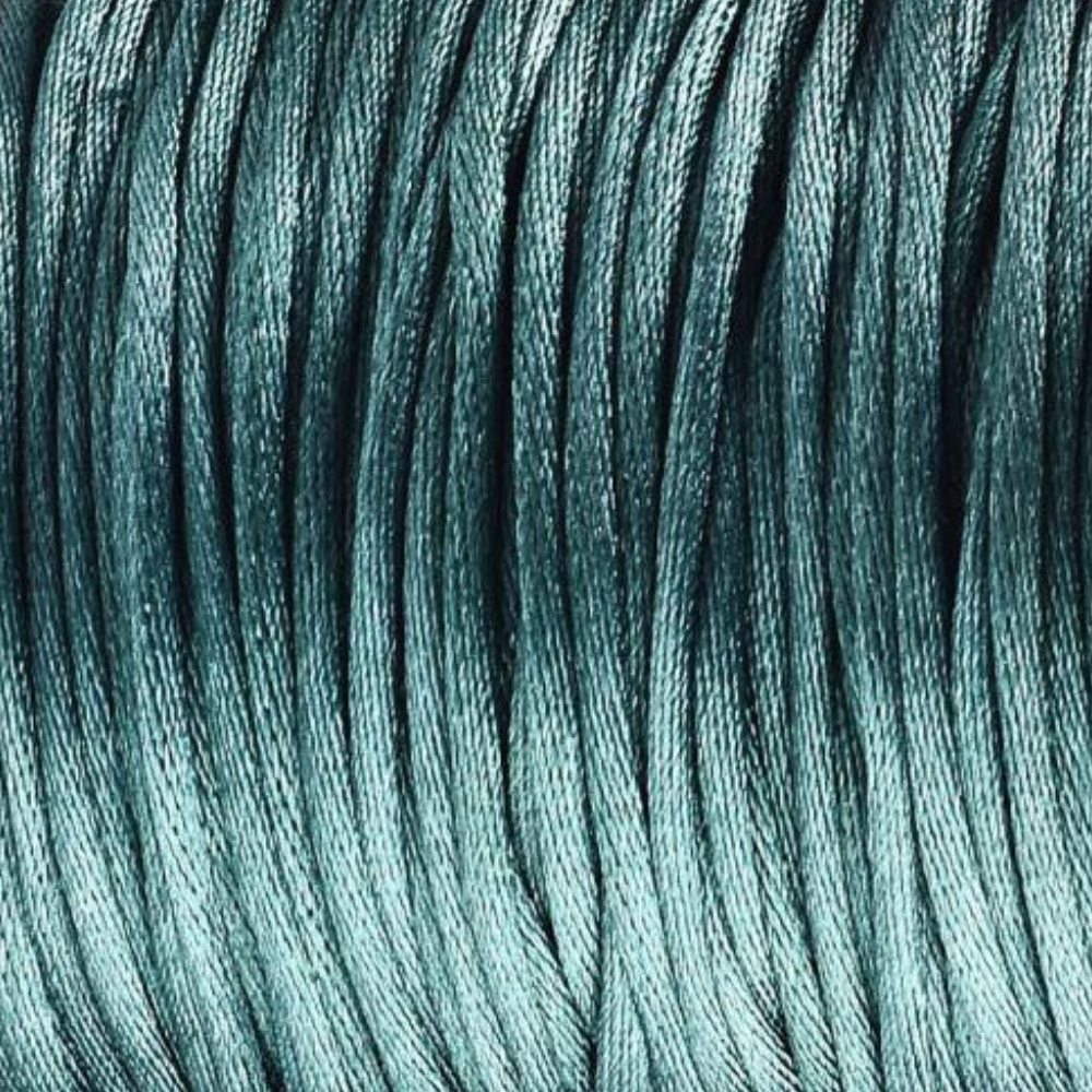 Satijn koord 1.5mm Zeegroen - 3 meter-koord-Kraaltjes van Renate