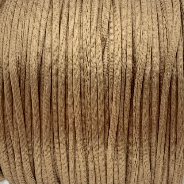 Satijn koord 1mm Bruin - 5 meter-Kraaltjes van Renate