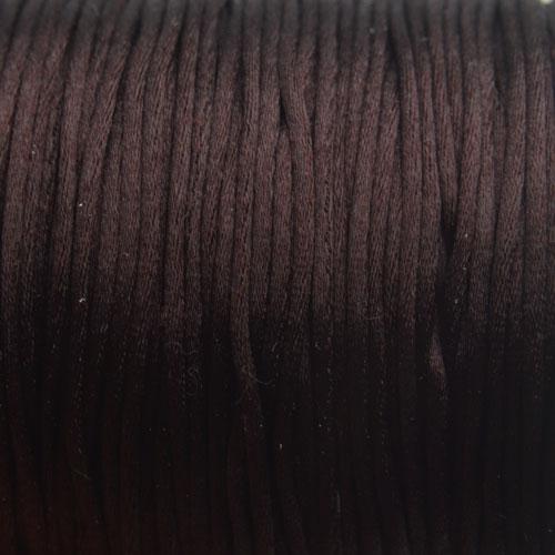 Satijn koord 1mm Chocolade bruin - 5 meter-Kraaltjes van Renate