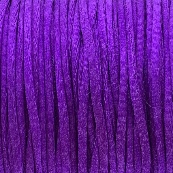 Satijn koord 1mm Dark Violet - 5 meter-Kraaltjes van Renate