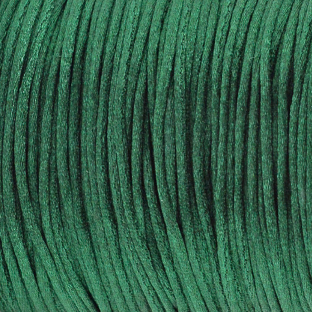 Satijn koord 1mm Donker Groen - 4 meter-koord-Kraaltjes van Renate