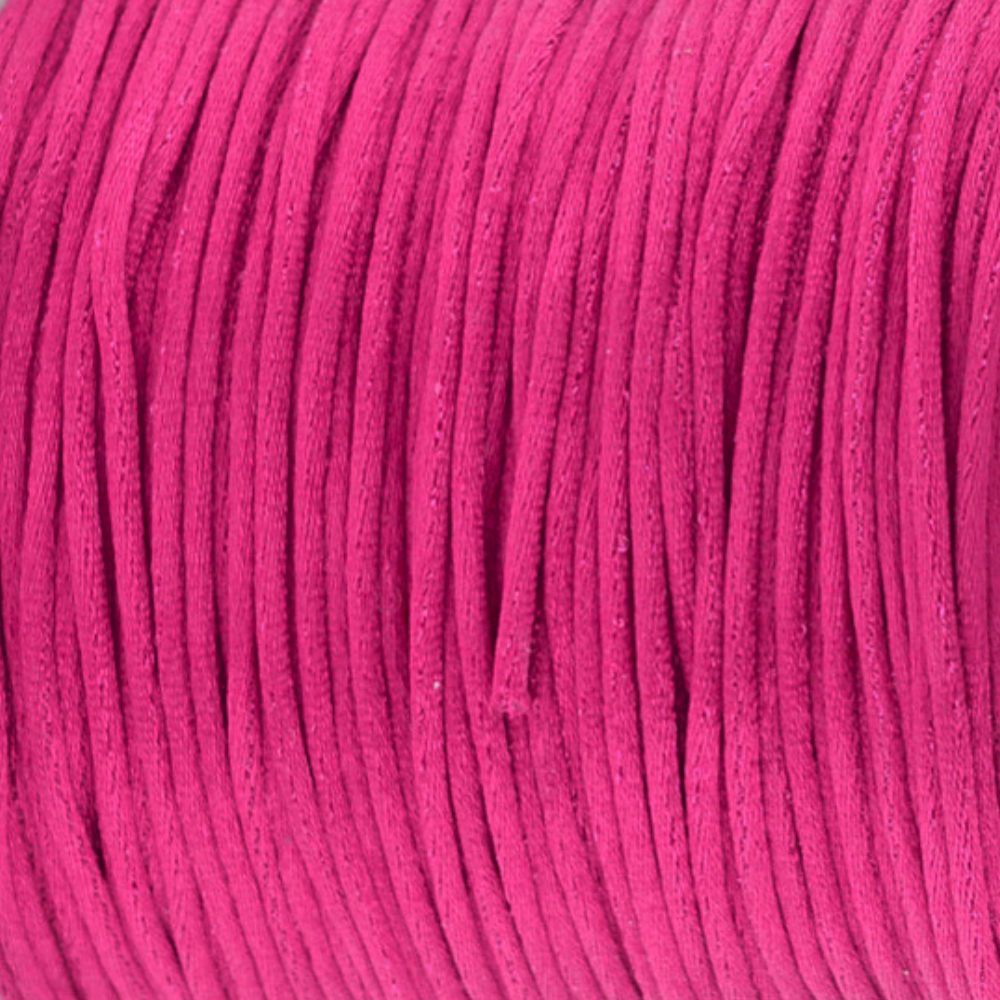 Satijn koord 1mm Donker Roze - 4 meter-koord-Kraaltjes van Renate