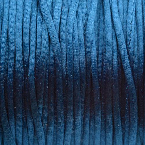 Satijn koord 1mm Donker blauw - 5 meter-Kraaltjes van Renate