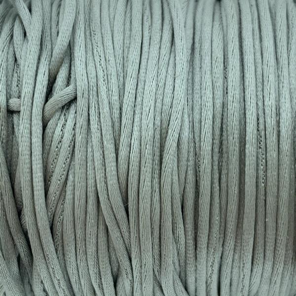 Satijn koord 1mm Green grey - 5 meter-Kraaltjes van Renate