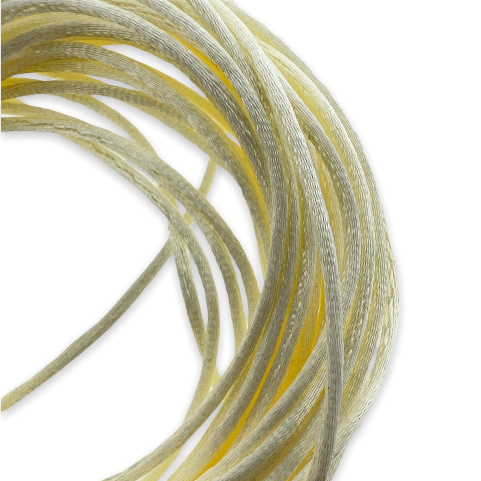 Satijn koord 1mm licht geel-beige - 5 meter-koord-Kraaltjes van Renate
