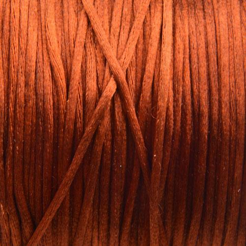 Satijn koord 1mm Koper bruin - 5 meter-Kraaltjes van Renate